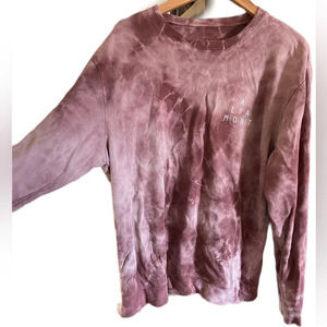 Alta mont surf skate pink tie dye lightweight cotton pullover  sweatshirt